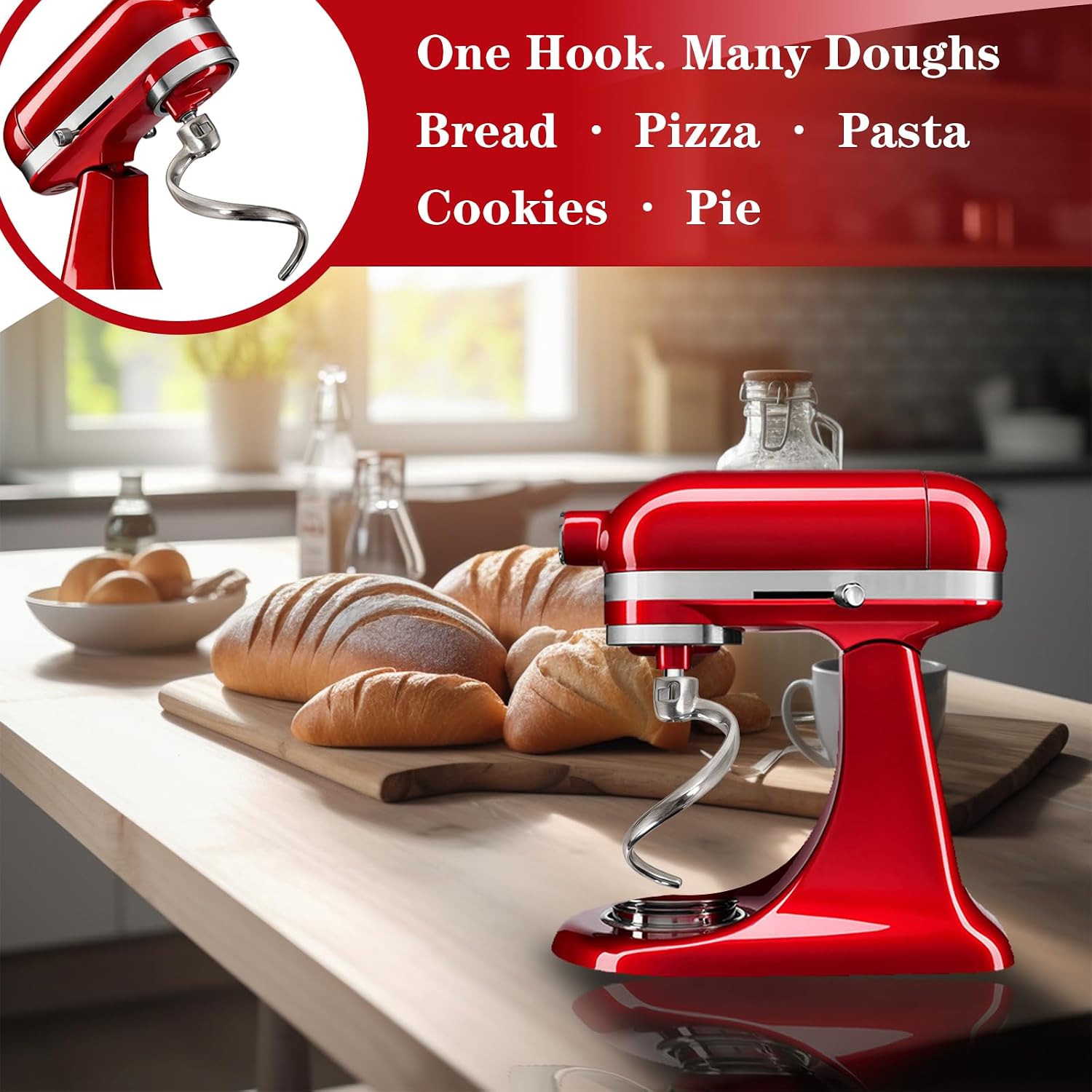 Kitchenaid Mixer Hand Mixer - Gancio per Impastare a Spirale in