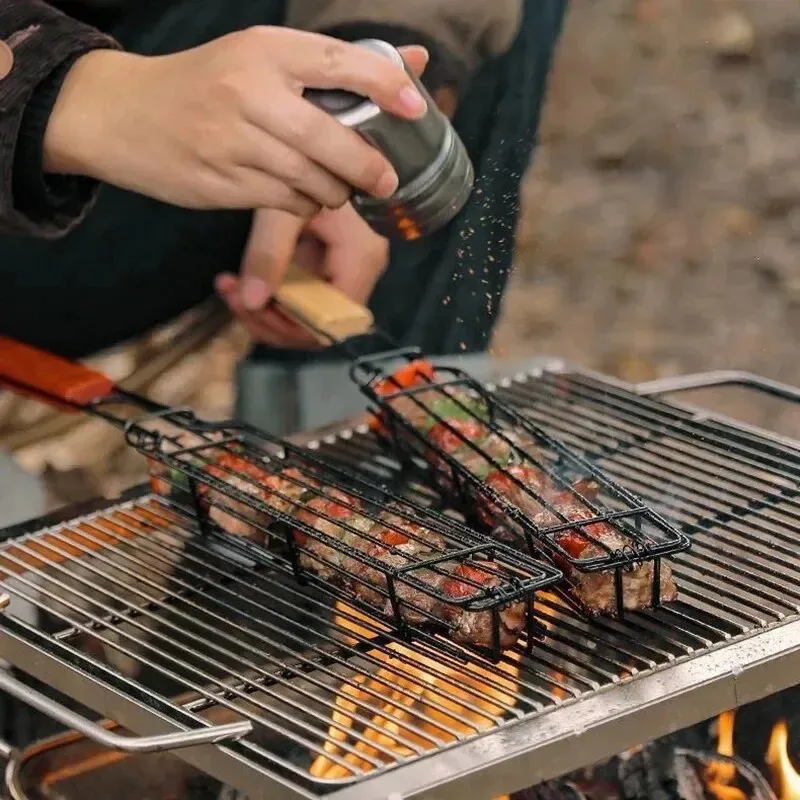 Corn Dog Stick - Cestello per grigliare con manico in